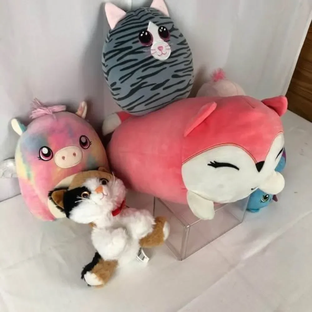 Lot of 7 Plush Squishmallow , TY and More